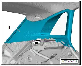 Volkswagen ID.4. Removing and installing C-pillar trim