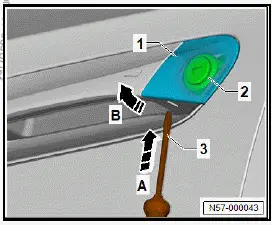 Volkswagen ID.4. Removing and installing cap on door handle