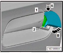 Volkswagen ID.4. Removing and installing cap on door handle