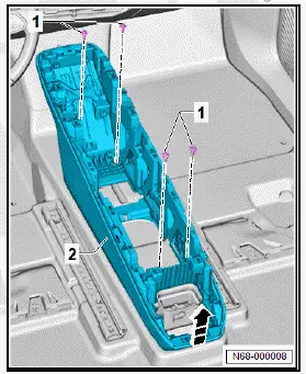 Volkswagen ID.4. Removing and installing centre console
