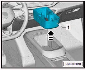 Volkswagen ID.4. Removing and installing cup holder