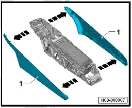 Volkswagen ID.4. Removing and installing centre console side trim