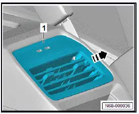 Volkswagen ID.4. Removing and installing rear centre console vent