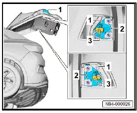 Volkswagen ID.4. Removing and installing centre rear tail light cluster [MX13]