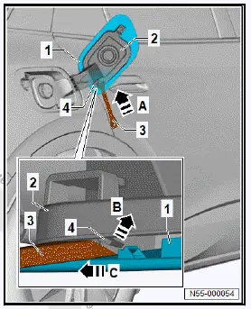 Volkswagen ID.4. Removing and installing charging flap 