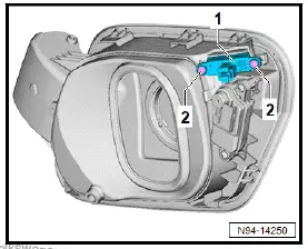 Volkswagen ID.4. Removing and installing LED module for charging socket 1 [L263]