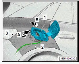 Volkswagen ID.4. Removing and installing charging flap unit