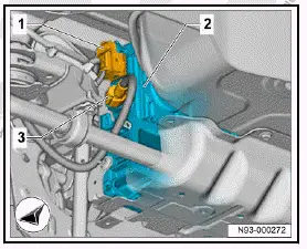 Volkswagen ID.4. Removing and installing charging unit 1 for high-voltage battery AX4