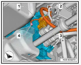 Volkswagen ID.4. Removing and installing charging unit 1 for high-voltage battery AX4