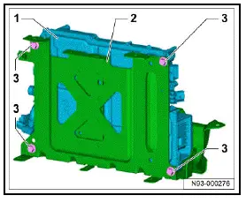 Volkswagen ID.4. Removing and installing charging unit 1 for high-voltage battery AX4