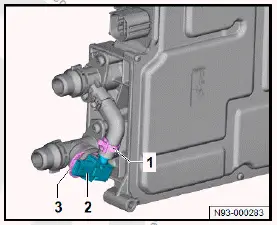 Volkswagen ID.4. Removing and installing charging unit 1 for high-voltage battery AX4