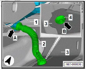 Volkswagen ID.4. Removing and installing condensation drain 
