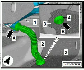 Volkswagen ID.4. Removing and installing condensation drain 