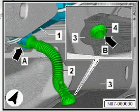 Volkswagen ID.4. Removing and installing condensation drain
