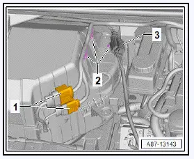Volkswagen ID.4. Removing and installing air intake box of heater and air conditioning unit