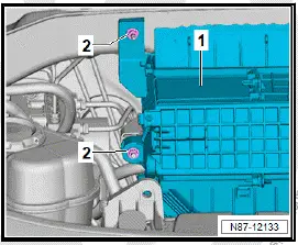 Volkswagen ID.4. Removing and installing air intake box of heater and air conditioning unit