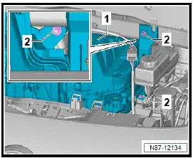 Volkswagen ID.4. Removing and installing air intake box of heater and air conditioning unit