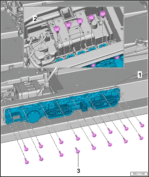 Volkswagen ID.4. Removing and installing connecting element, 62 kWh