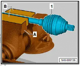 Volkswagen ID.4. Removing and installing outer constant velocity joint, drive shaft removed