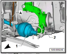 Volkswagen ID.4. Removing and installing outer constant velocity joint, drive shaft installed