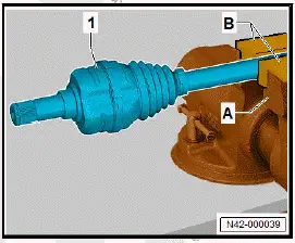 Volkswagen ID.4. Removing and installing inner triple roller joint, drive shaft removed