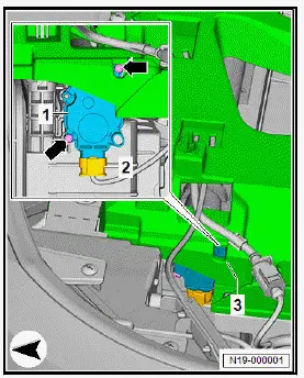 Volkswagen ID.4. Removing and installing control motor for radiator roller blind [V711]