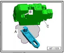 Volkswagen ID.4. Removing and installing control motor for rear temperature flap [VX95] 