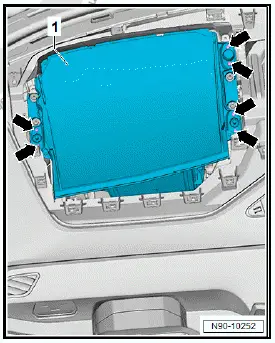 Volkswagen ID.4. Removing and installing control unit for head-up display [J898] 