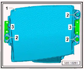 Volkswagen ID.4. Removing and installing control unit for head-up display [J898] 