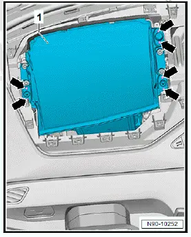 Volkswagen ID.4. Removing and installing control unit for head-up display [J898] 