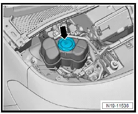 Volkswagen ID.4. Removing and installing coolant expansion tank