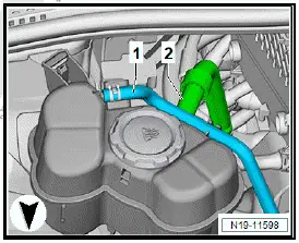 Volkswagen ID.4. Removing and installing coolant expansion tank