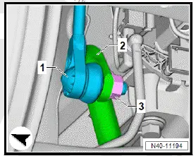Volkswagen ID.4. Removing and installing coupling rod