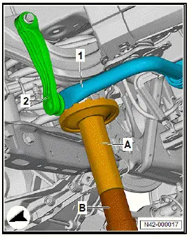 Volkswagen ID.4. Removing and installing coupling rod 