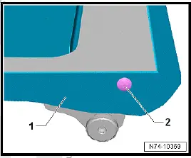 Volkswagen ID.4. Removing and installing cover and padding of rear seat backrest 