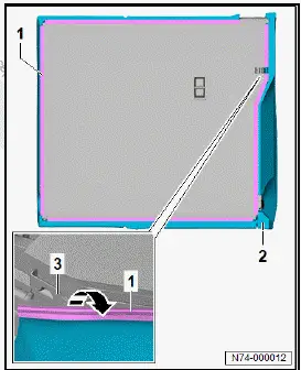 Volkswagen ID.4. Removing and installing cover and padding of rear seat backrest 