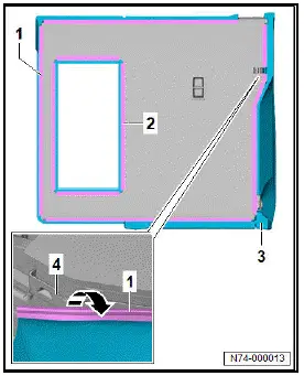 Volkswagen ID.4. Removing and installing cover and padding of rear seat backrest 