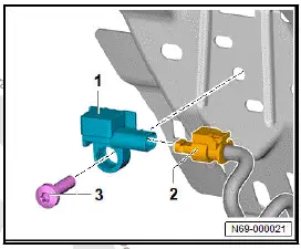 Volkswagen ID.4. Removing and installing crash sensor for front airbag [G283]/[G284] 