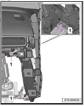 Volkswagen ID.4. Removing and installing dash panel