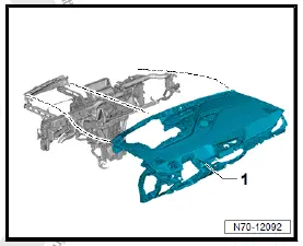 Volkswagen ID.4. Removing and installing dash panel