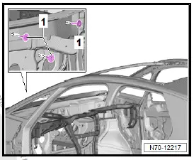 Volkswagen ID.4. Removing and installing dash panel cross member 