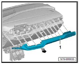 Volkswagen ID.4. Removing and installing dash panel trim on front passenger side