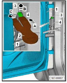 Volkswagen ID.4. Removing and installing door 