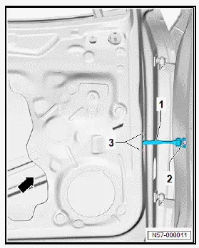 Volkswagen ID.4. Removing and installing door arrester
