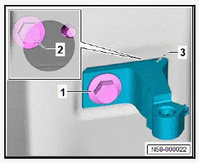 Volkswagen ID.4. Lower section of upper door hinge