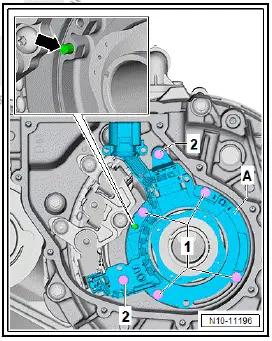 Volkswagen ID.4. Removing and installing drive motor rotor position sender 1 [G713]