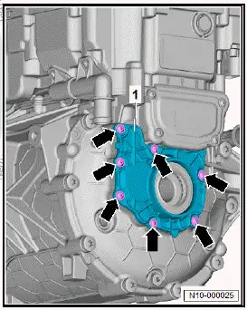 Volkswagen ID.4. Removing and installing drive motor rotor position sender, front