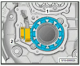 Volkswagen ID.4. Removing and installing drive motor rotor position sender, front