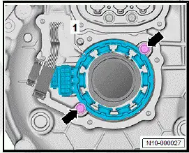 Volkswagen ID.4. Removing and installing drive motor rotor position sender, front