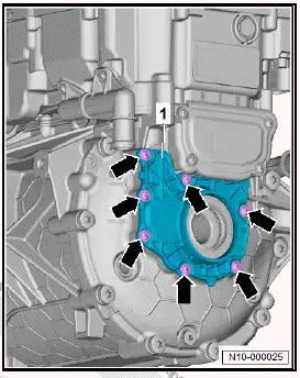 Volkswagen ID.4. Removing and installing drive motor rotor position sender, front